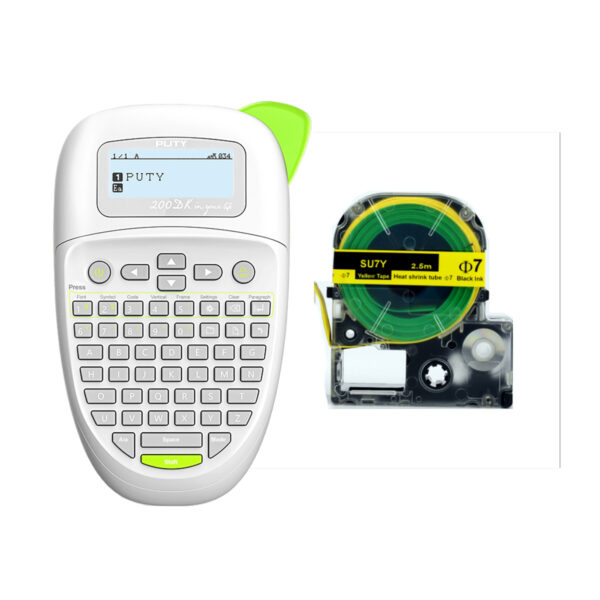 Etykieciarka domowa ręczna z wyświetlaczem LCD MarkMate-200DK + etykiety termokurczliwe na rolce