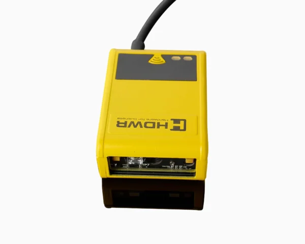 Czytnik kodów QR Aztec w metalowej obudowie, stacjonarny, CMOS, żółty, USB HD201 USB