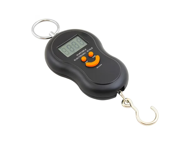 Waga wisząca do kuchni 50 kg, waga z hakiem, mała, kieszonkowa, poręczna, ważenie bagażu wagPRO-H50A Czarny