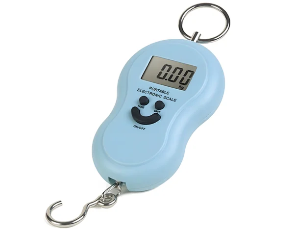 Waga wisząca do kuchni 50 kg, mała, na baterie, wytrzymała, automatyczna wagPRO-H50AN Niebieski