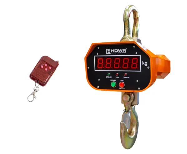 Waga przemysłowa hakowa 3t, wytrzymała z pilotem, do pomiaru,  wagPRO H3000