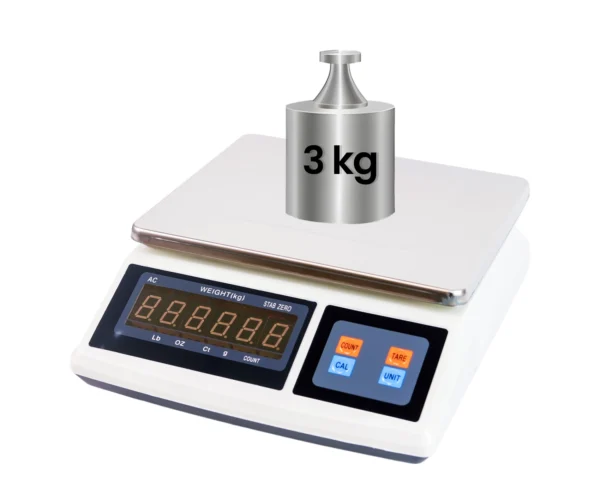 Precyzyjna waga elektroniczna do sklepu, pomiar do 3 kg, dokładna, bezprzewodowa, HDWR wagPRO-S3